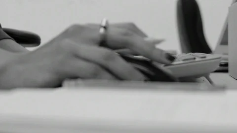 Computer keyboard noting office Stock Footage 98677300