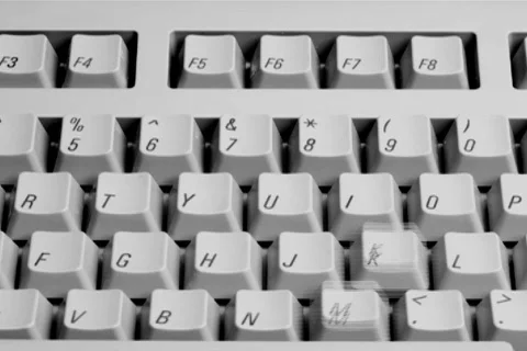 Computer Keyboard NTSC Stock Footage