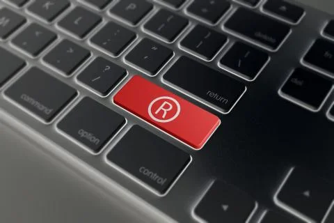 Computer keyboard with original button Stock Illustration