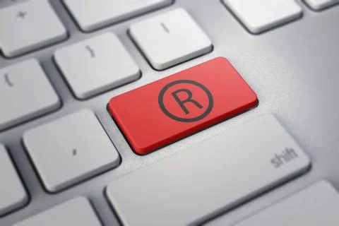 Computer keyboard with original button Stock Illustration