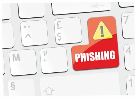 Computer keyboard with Phishing written on it Stock Illustration