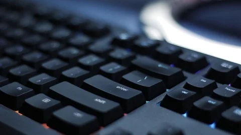 Computer Keyboard Press Video stock 103633927