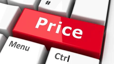 Computer keyboard Price Illustrazione stock