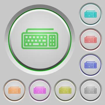 Computer keyboard push buttons Stock Illustration