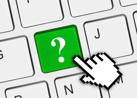 Computer keyboard with question key Computer keyboard with question key - ... 库存照片