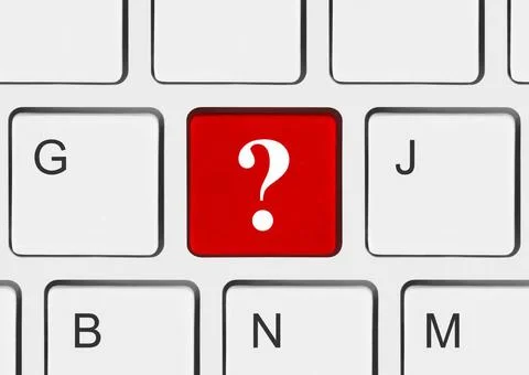 Computer keyboard with question key Computer keyboard with question key - ... 스톡 사진