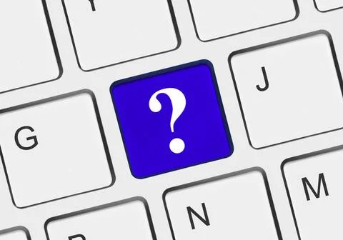 Computer keyboard with question key Computer keyboard with question key - ... 스톡 사진