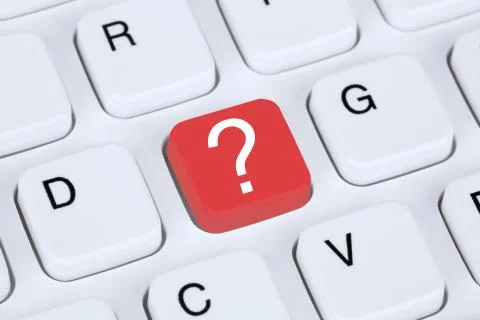Computer keyboard with question mark help symbol Stock Photos