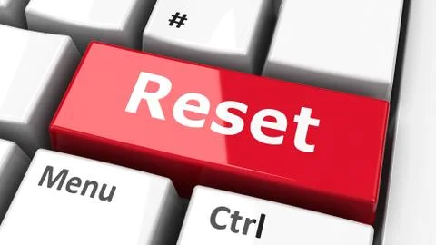 Computer keyboard Reset Stock Illustration