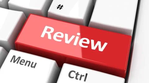 Computer keyboard review Stock Illustration