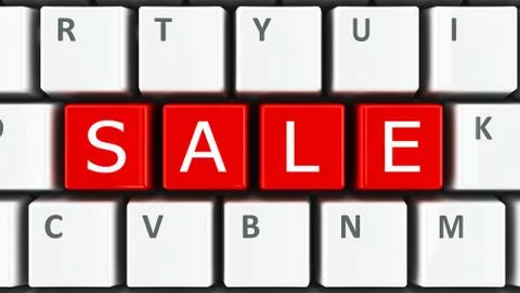 Computer keyboard sale Stock Illustration