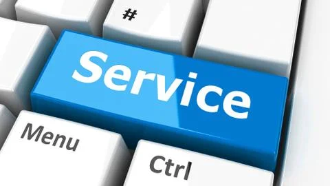 Computer keyboard Service 库存插图