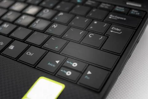 Computer keyboard with shift key available to incorporate text, icon or similar Stock Photos
