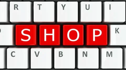 Computer keyboard shop Stock-Illustration