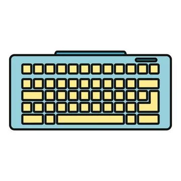 Computer keyboard showing input device for typing and data entry Stock Illustration