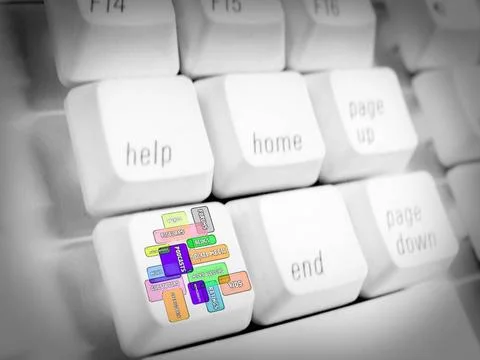 Computer Keyboard, Social Network Concept Computer Keyboard, Social Networ... Stock Photos