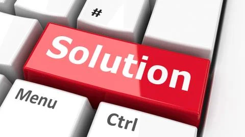 Computer keyboard Solution Stock Illustration