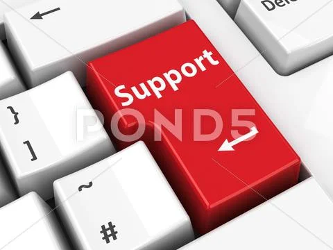 Computer keyboard support Illustration