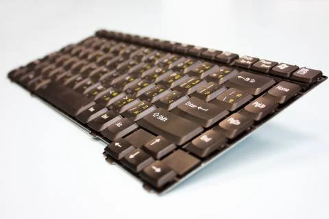 Computer keyboard on table background Stock Photos