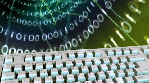 Computer keyboard technology Stock Footage 90685714