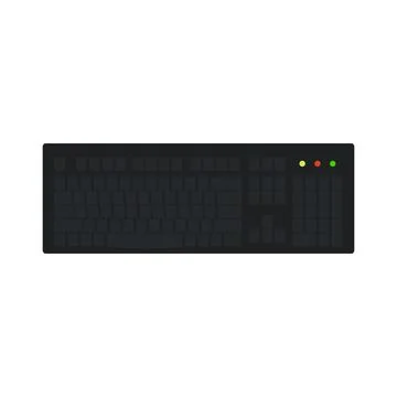 Computer keyboard technology vector illustration equipment with key and butto Stock Illustration