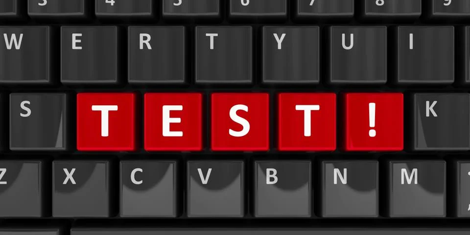 Computer keyboard test Stock Illustration