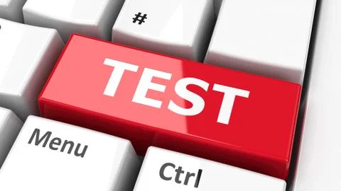 Computer keyboard test Illustrazione stock