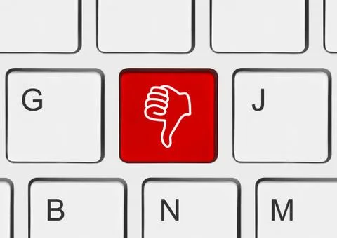 Computer keyboard with thumb key Foto stock