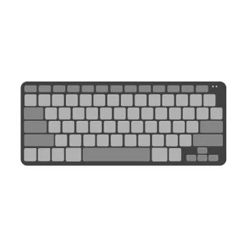 Computer keyboard. Top view. 3d Vector illustration. 库存插图