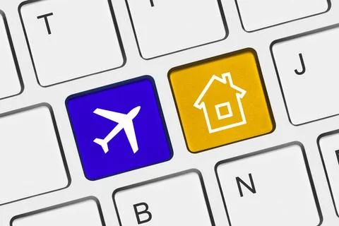 Computer keyboard with Travel key Computer keyboard with Travel key - tech... Stock Photos