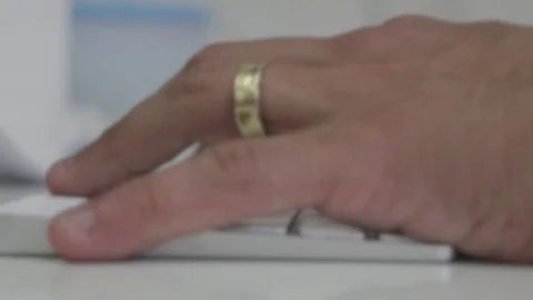 Computer keyboard typing fingers Stock Footage 98677302