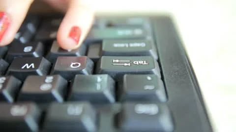 Computer Keyboard Typing Stock Footage 23195238