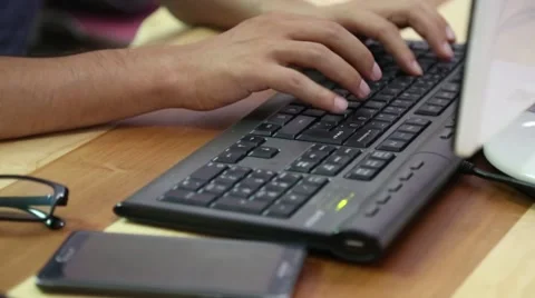 Computer keyboard typing online 스톡 동영상 67399185