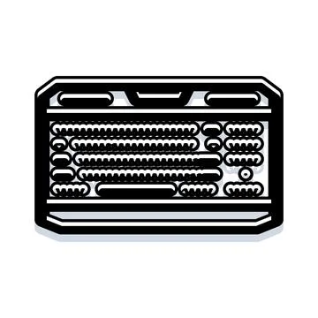 Computer keyboard vector art input device icon 库存插图