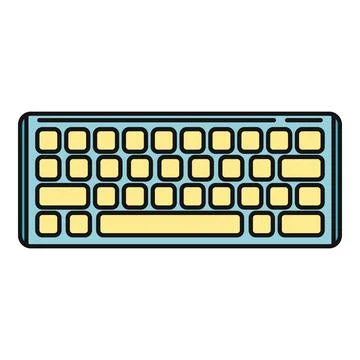Computer keyboard vector icon representing technology and data input Stock Illustration