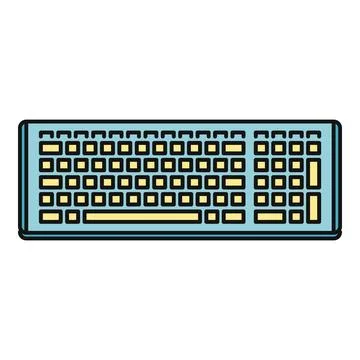Computer keyboard vector illustration technology device Stockillustratie
