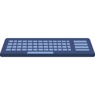 Computer keyboard vector pc board icon isolated Stockillustratie