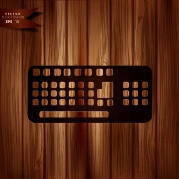 Computer keyboard vector web icon. 스톡 일러스트