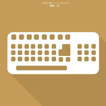 Computer keyboard web icon 스톡 일러스트