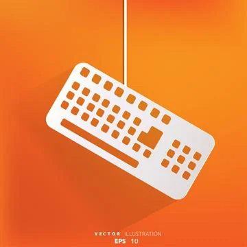 Computer keyboard web icon Illustrazione stock