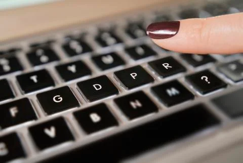 Computer keyboard - what is GDPR? 스톡 사진