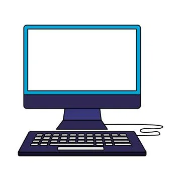 Computer keyboard on white background Stockillustratie