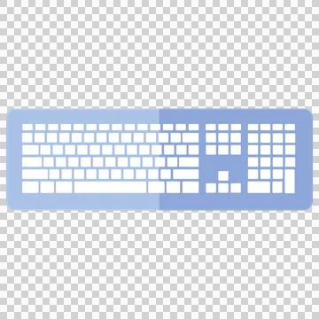 Computer keyboard on white background Illustrazione stock