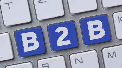 A  computer keyboard with the word B2B Stock Photos