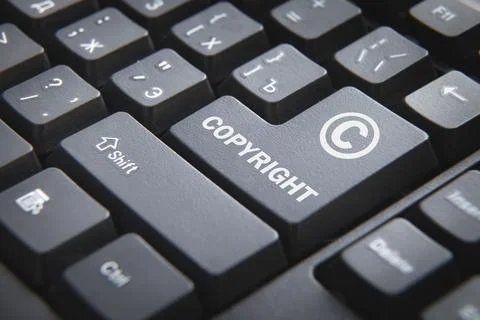 Computer keyboard with a word Copyright. Stock Photos