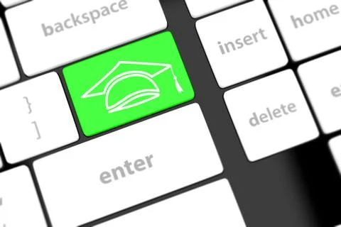 Computer keyboard with word Education Illustrazione stock