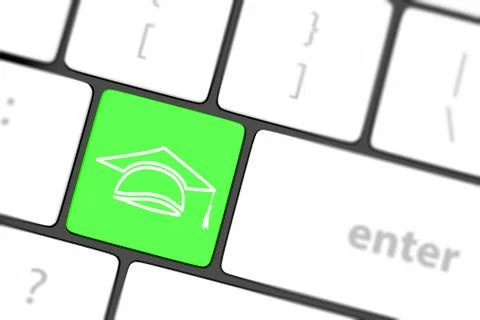 Computer keyboard with word Education Illustrazione stock