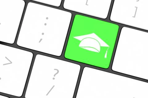 Computer keyboard with word education Illustrazione stock