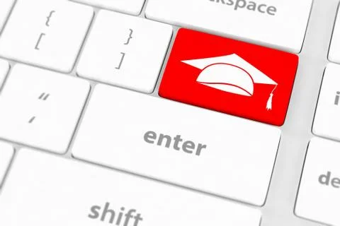 Computer keyboard with word education Illustrazione stock