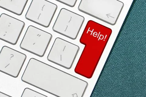 Computer keyboard with word Help. Stock Photos